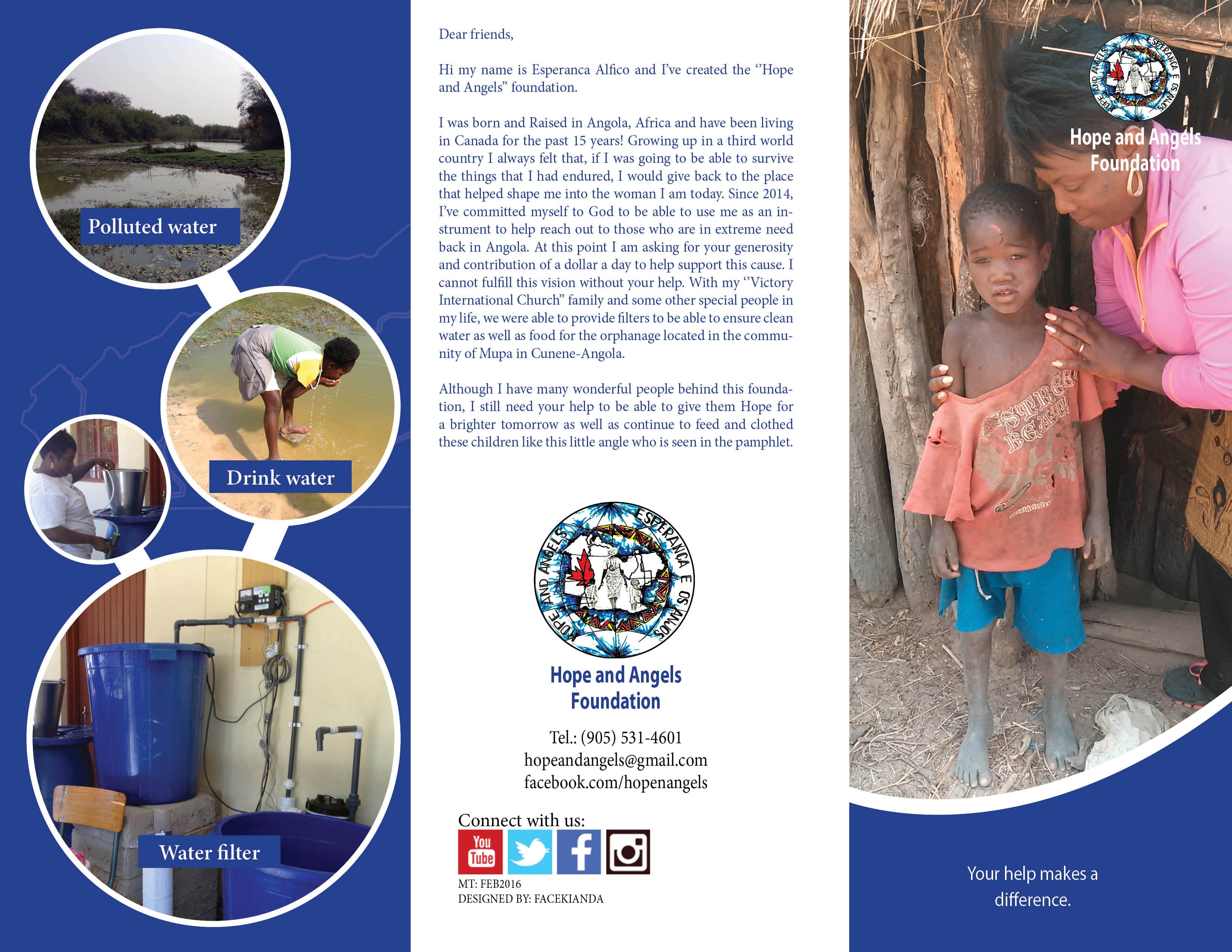 Hope and Angels Donation brochure